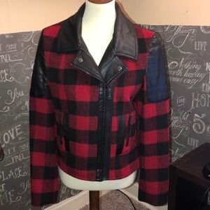 Express Red&Black Plaid waist coat.